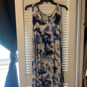 A tie-dye boutique dress